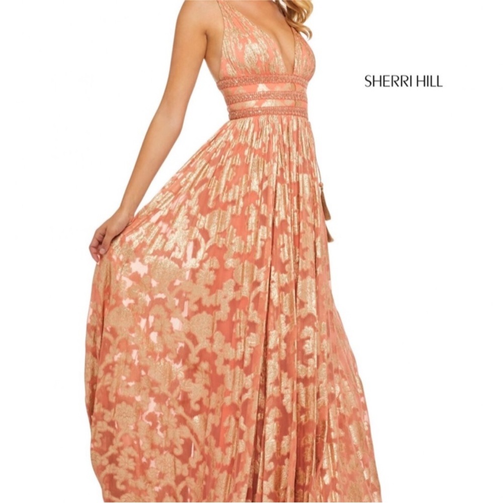 Sherri Hill Elegant Pink Gown 52474